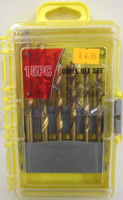 15 Piece Drill Bit Set